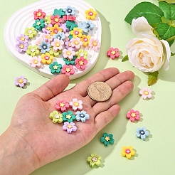 70Pcs 7 Colors Opaque Resin Cabochons&nbsp;CRES-CJ0001-52
