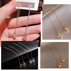 3 Pairs 3 Colors 925 Sterling Silver Stud Earring Findings&nbsp;STER-BBC0001-40