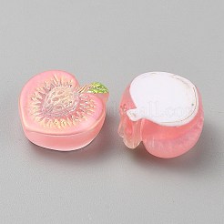 Electroplate UV Plating Opaque Fruit Resin Cabochons&nbsp;RESI-CJC0021-18A