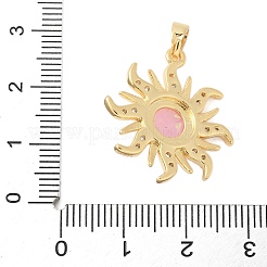 Brass Micro Pave Cubic Zirconia Pendants&nbsp;X-KK-S507-09B-G