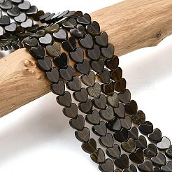 Natural Golden Sheen Obsidian Beads Strands&nbsp;G-A272-A01-33A