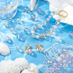 40Pcs Transparent Acrylic Beads&nbsp;MACR-SC0001-54