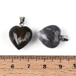 Natural Moss Agate Pendants&nbsp;G-T143-49C