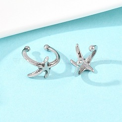 Starfish 316 Stainless Steel Non- Piercing Cartilage Earrings&nbsp;AJEW-C044-11AS