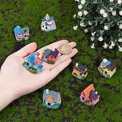 8Pcs 8 Styles Resin House Display Decorations&nbsp;DJEW-CN0001-45