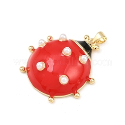 Brass Enamel Pendants&nbsp;KK-L251-31G