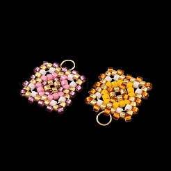 Glass Seed Beaded Pendants&nbsp;PALLOY-MZ01426
