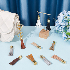 10Pcs 10 Colors Imitation Leather Big Tassel Pendants&nbsp;FIND-PH0008-25