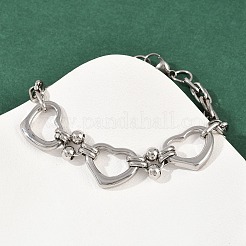 201 Stainless Steel Cable Chain Bracelets for Women&nbsp;BJEW-B143-14P