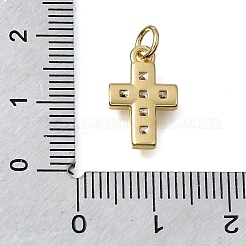 Brass Pave Cubic Zirconia Pendants&nbsp;CU-CBA637A-04G-B