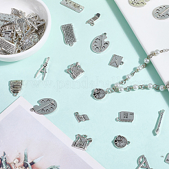 56Pcs 14 Styles Tibetan Style Alloy Pendants&nbsp;TIBE-SC0002-49-RS
