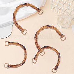 4Pcs 2 Styles Resin Imitation Bamboo Bag Handles&nbsp;DIY-BBC0002-90B