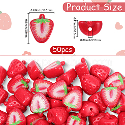 50Pcs Printed Opaque Acrylic Beads&nbsp;OACR-PA0001-79