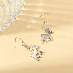 Christmas Brass Enamel Pendant Dangle Earrings for Women&nbsp;WGA2901-01
