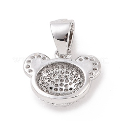 Brass Micro Pave Cubic Zirconia Pendants&nbsp;KK-C012-03P-06