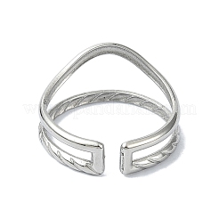 304 Stainless Steel Cuff Rings&nbsp;RJEW-M019-48P