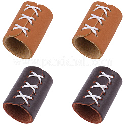 8Pcs 2 Colors PU Leather Cord Ends&nbsp;FIND-CL0002-35