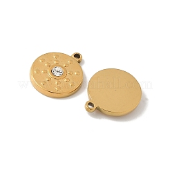 304 Stainless Steel Rhinestone Pendants&nbsp;STAS-P394-03G