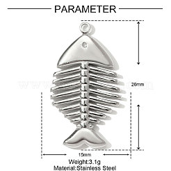 304 Stainless Steel Pendants&nbsp;STAS-OY001-18P