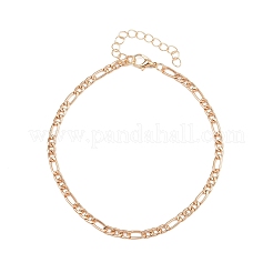 Alloy Colorful Rhinestone Chain 3 Layered Anklets for Women&nbsp;AJEW-A069-01A-G