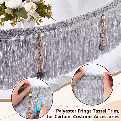 4M Polyester Fringe Tassel Trim&nbsp;DIY-OC0013-37E