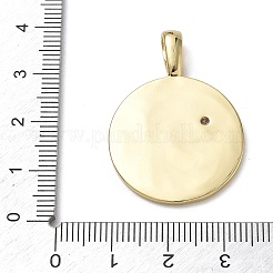 Brass Micro Pave Clear Cubic Zirconia Pendants&nbsp;KK-CBA56EF-24G