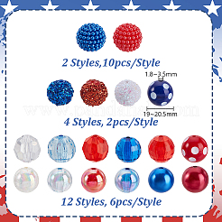100Pcs Round Acrylic & ABS Plastic Imitation Pearl Beads&nbsp;OACR-GA0001-31