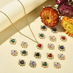 40Pcs 8 Colors Alloy Rhinestone Pendants&nbsp;RB-CJ0001-01