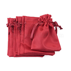 10Pcs Brocade Good Luck Fortune Drawstring Gift Blessing Bags&nbsp;PAAG-TADJ0001-01G