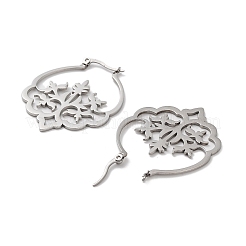 Non-Tarnish 304 Stainless Steel Hoop Earrings&nbsp;EJEW-P271-03P