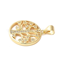 Brass Micro Pave Cubic Zirconia Pendants&nbsp;KK-D357-02A-G