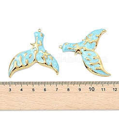 Ocean 304 Stainless Steel Enamel Pendants&nbsp;X-STAS-T076-08A-01G