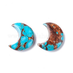 Assembled Natural Bronzite & Synthetic Turquoise Cabochons&nbsp;G-K317-B05