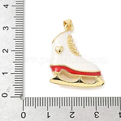 Brass Enamel Pendants&nbsp;KK-L239-041G