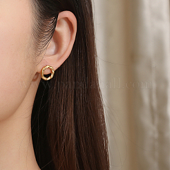 304 Stainless Steel Ring Stud Earring for Women&nbsp;KE1906