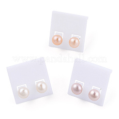 Natural Pearl Stud Earrings&nbsp;PEAR-N020-07C