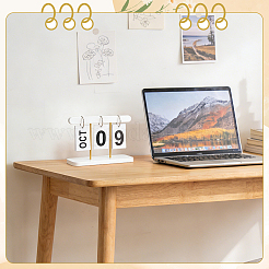 Rectangle Iron & Wooden Perpetual Desk Calendar&nbsp;AJEW-WH0596-902