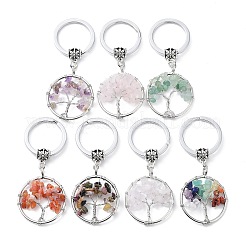 Natural/Synthetic Mixed Stone Keychain&nbsp;KEYC-E023-03