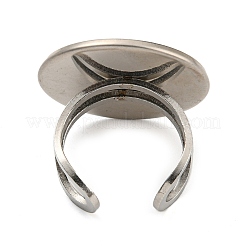 Non-Tarnish 304 Stainless Steel Open Cuff Findings&nbsp;STAS-R123-02F-P