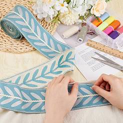 5M Polyester Jacquard Leaf Ribbon&nbsp;OCOR-OC0001-72