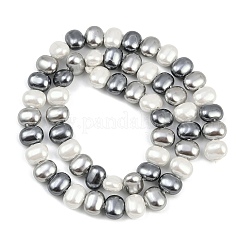 Electroplated Shell Pearl Beads Strands&nbsp;BSHE-H113-04A