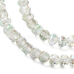Electroplate Transparent Glass Beads Strands&nbsp;X-EGLA-K015-13C