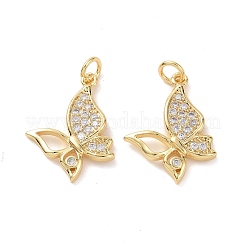 Brass Cubic Zirconia Pendants&nbsp;KK-G453-19G