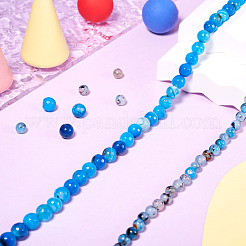 2 Strands 2 Styles Dyed Natural Dragon Veins Agate Beads Strands&nbsp;G-TA0002-44