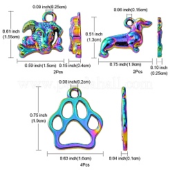 8pcs 3 Styles Alloy Pendants&nbsp;FIND-FS0002-19