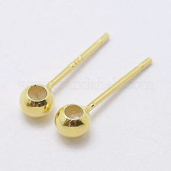 925 Sterling Silver Ear Stud Findings&nbsp;STER-I014-23G