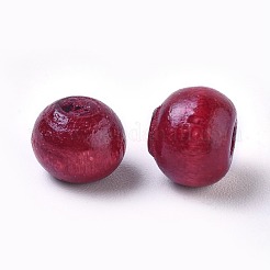 Dyed Natural Wood Beads&nbsp;X-WOOD-Q006-8mm-08-LF
