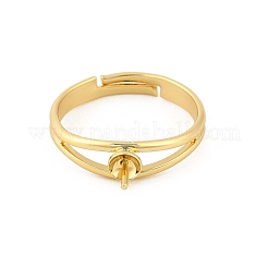 Brass Adjustable Finger Ring Settings&nbsp;KK-A272-11G