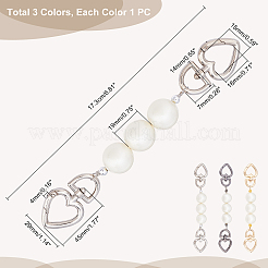3 Strands 3 Colors ABS Pearl Bag Extender Chains&nbsp;FIND-PH0001-23