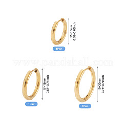 6Pcs 202 Stainless Steel Huggie Hoop Earrings&nbsp;EJEW-TA0008-63